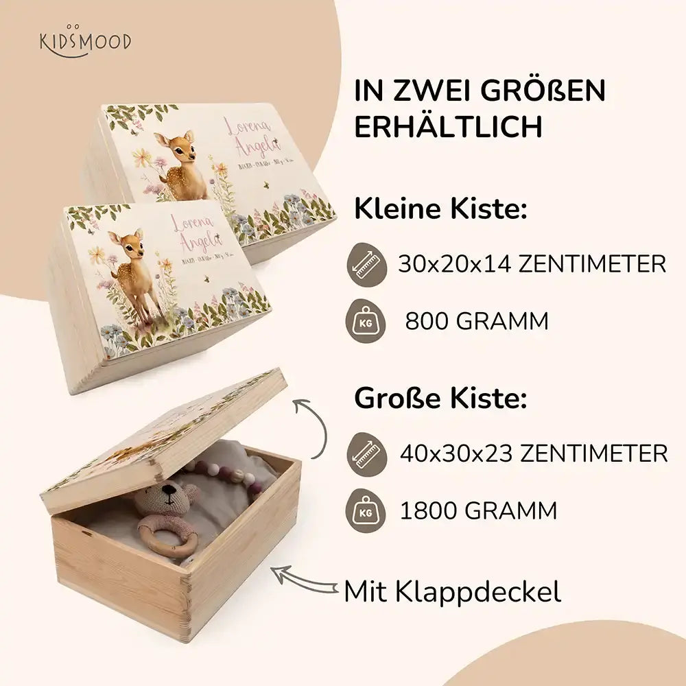 Erinnerungsbox Baby - Reh im Wald