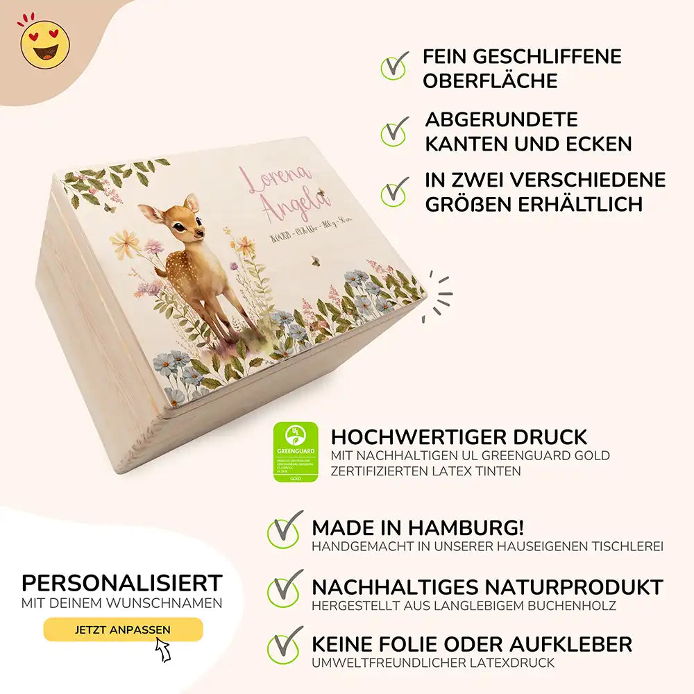 Erinnerungsbox Baby - Reh im Wald