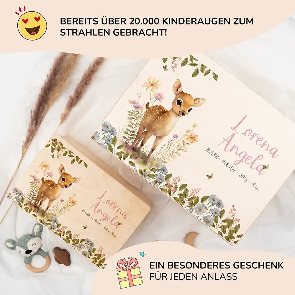 Erinnerungsbox Baby - Reh im Wald