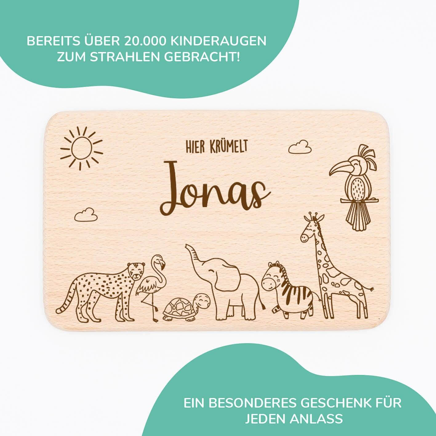 high-quality personalized safari breakfast board