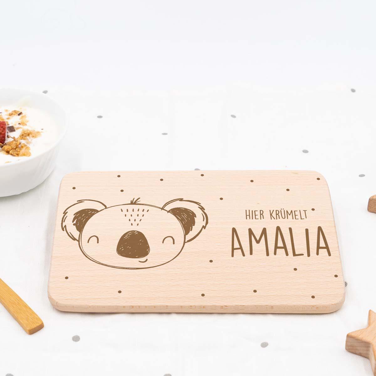 personalized breakfast board with custom name engraving
