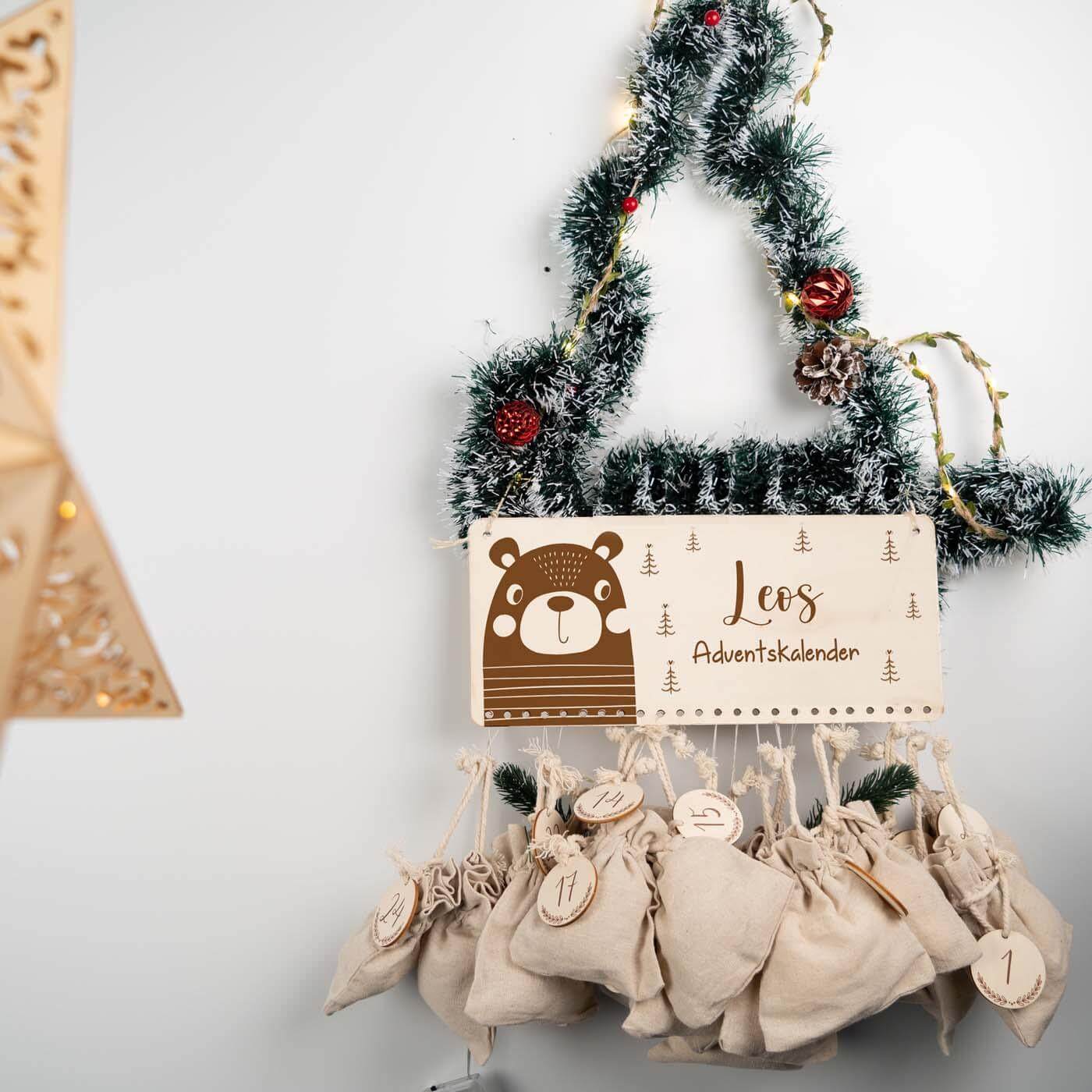 high-quality personalized bear advent calendar