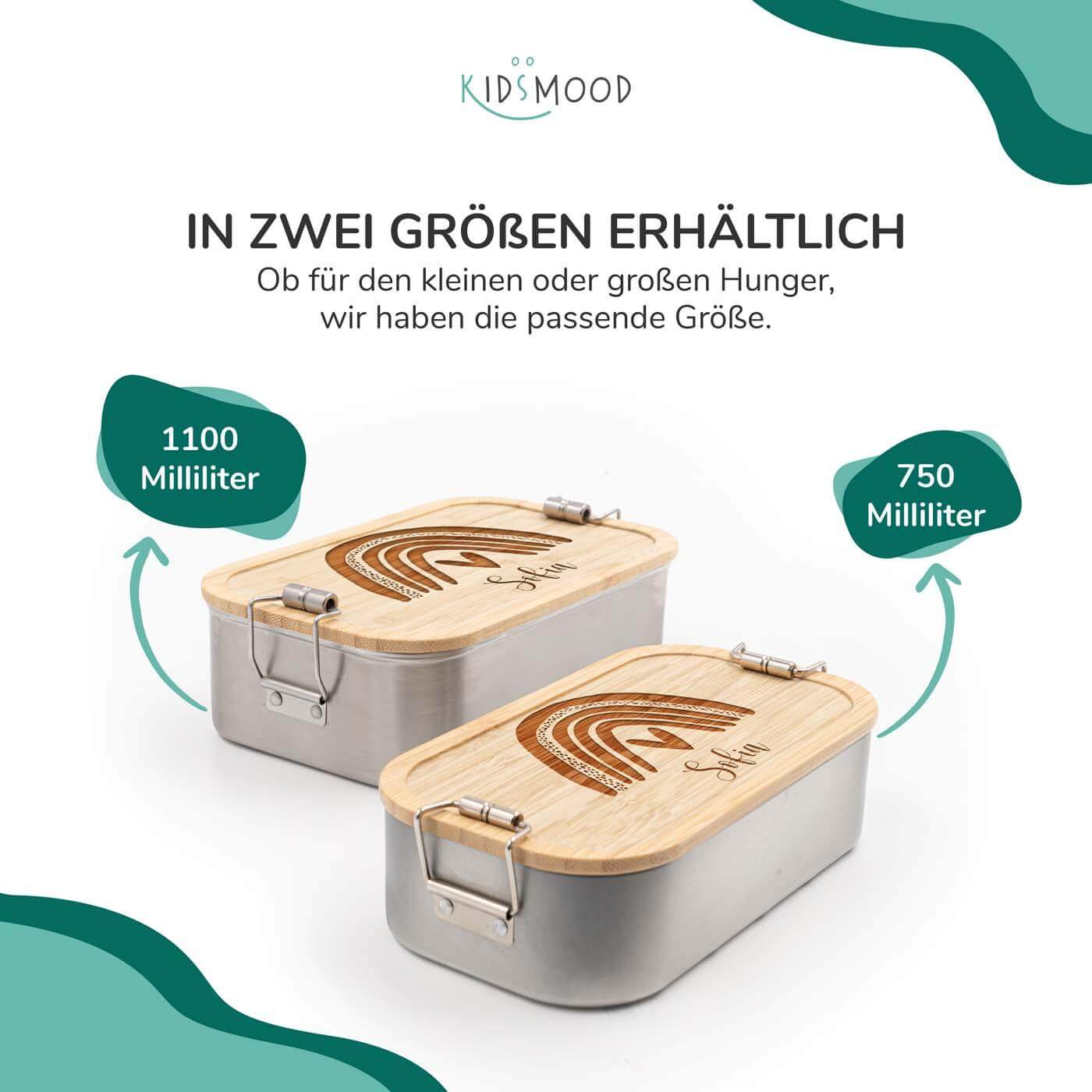 detailed view of rainbow design on lunchbox