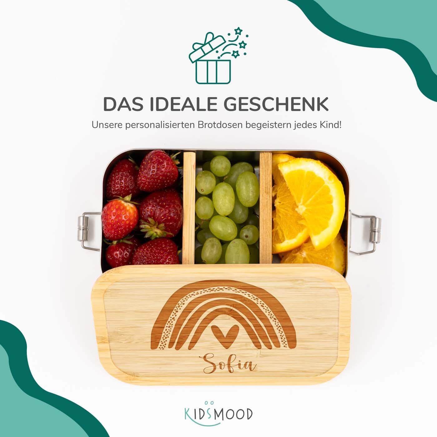 custom lunchbox with rainbow design