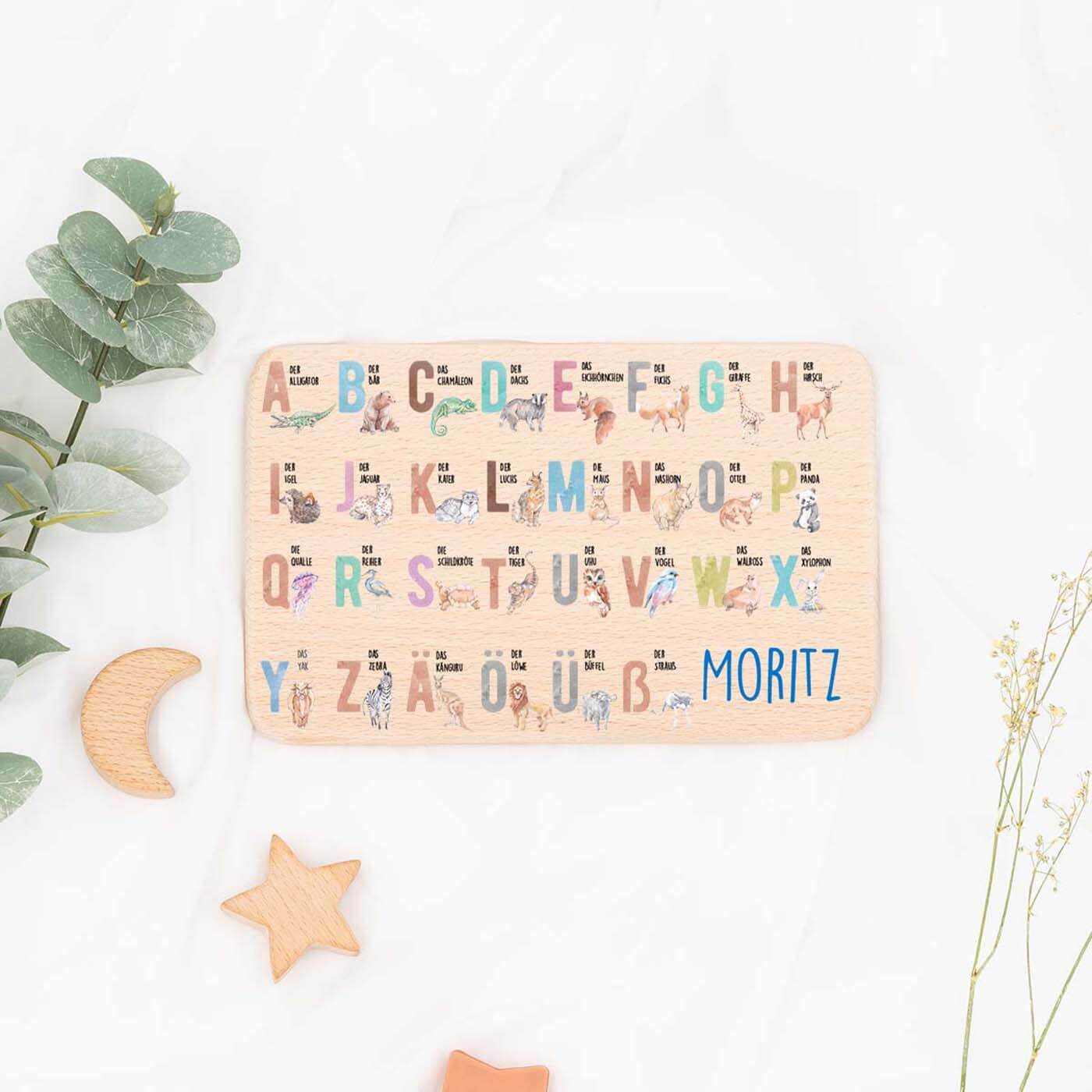 high-quality personalized bear breakfast board