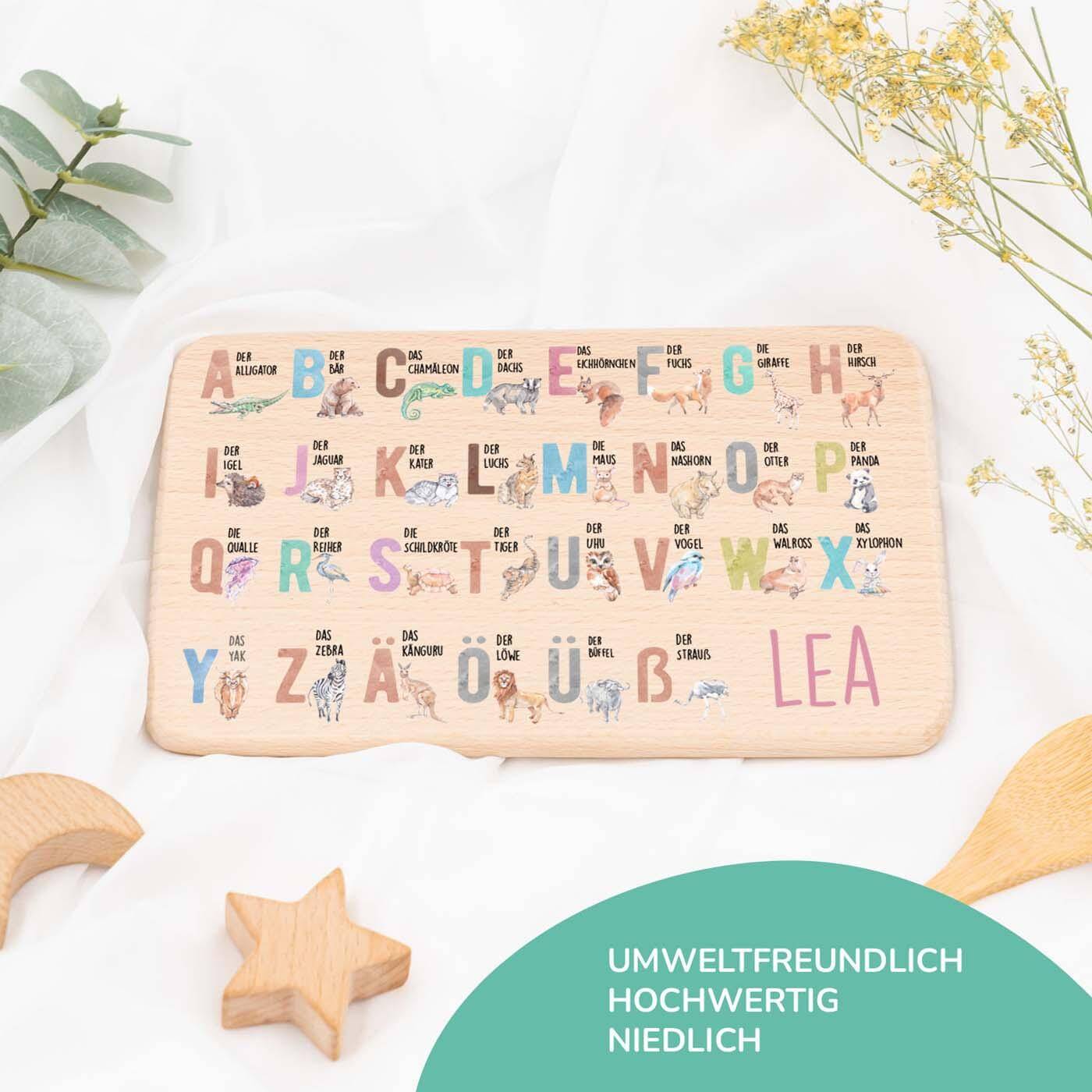 custom breakfast board with bear design