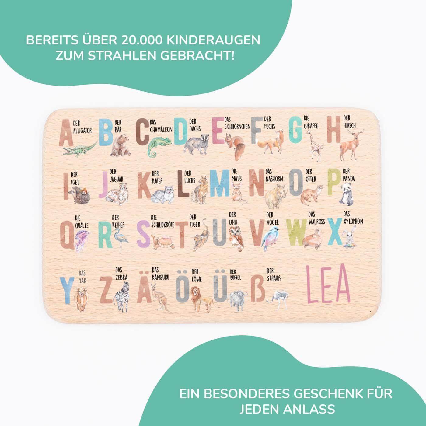 breakfast board with bär motif for children
