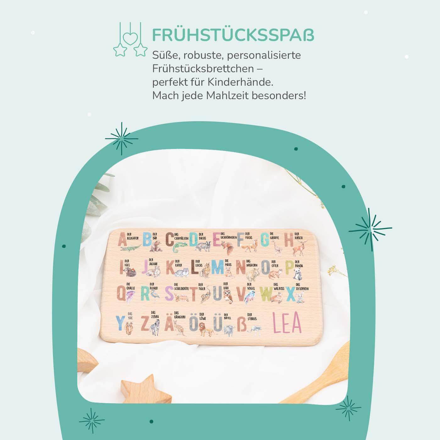 breakfast board with bär and name engraving