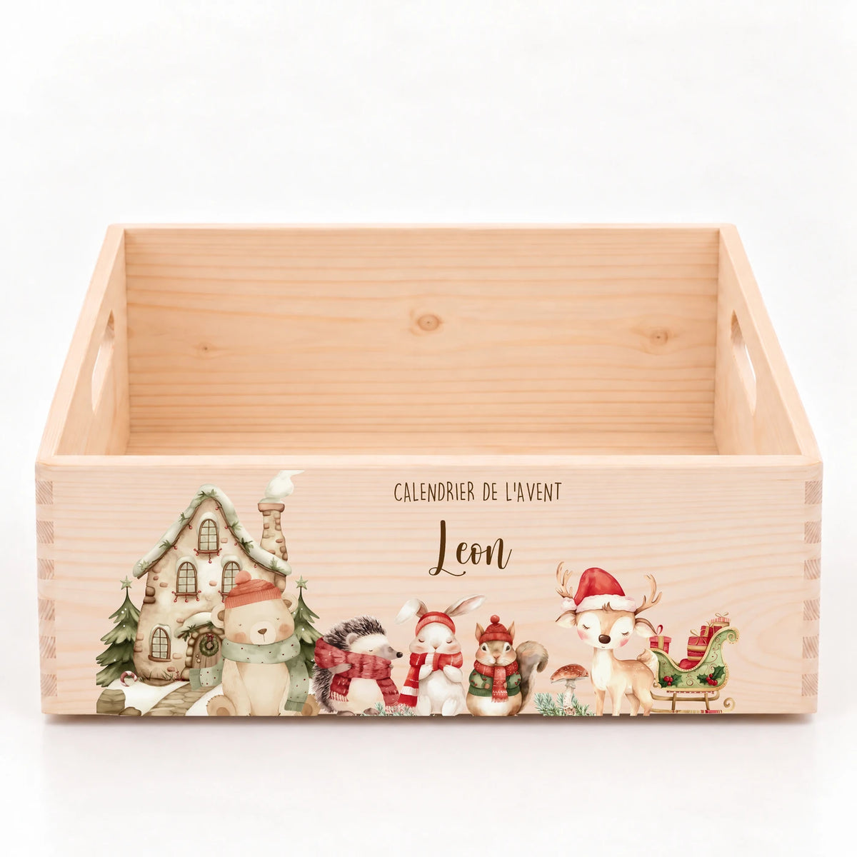 Calendrier de l'Avent personnalisé - Maison enneigée