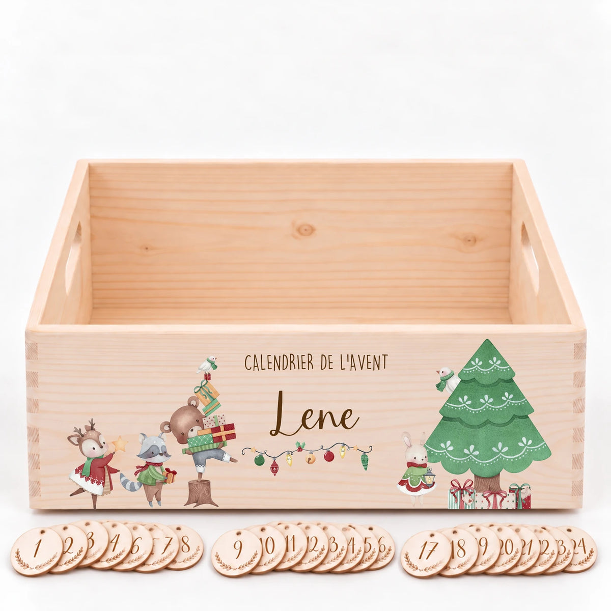 Calendrier de l'Avent personnalisé - Ours et cadeaux
