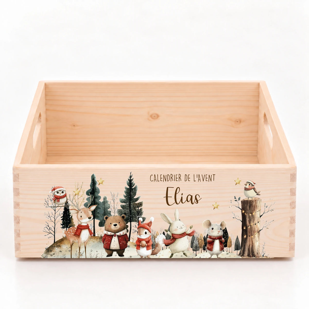 Calendrier de l'Avent personnalisé - Forêt enneigée