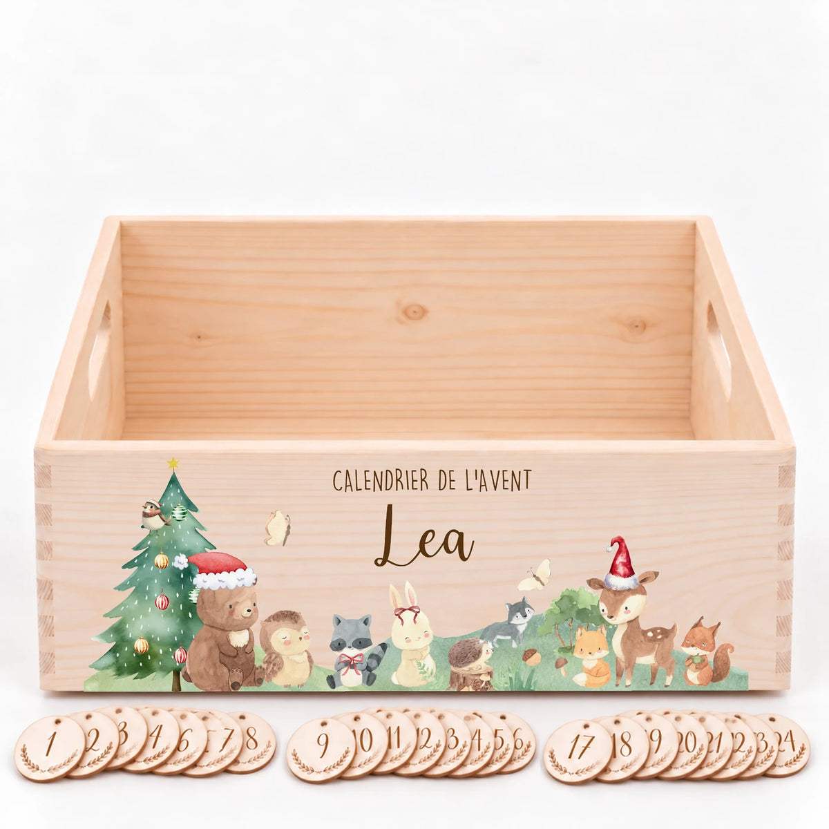 Calendrier de l'Avent personnalisé - Famille de la forêt