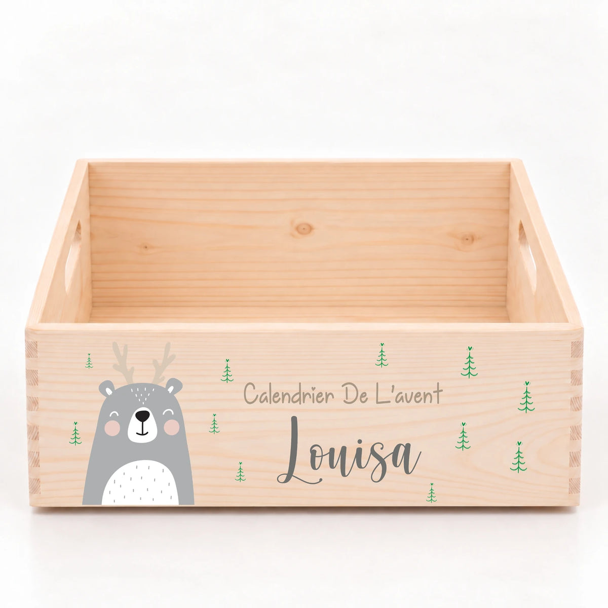 Calendrier de l'Avent personnalisé - Ours gris
