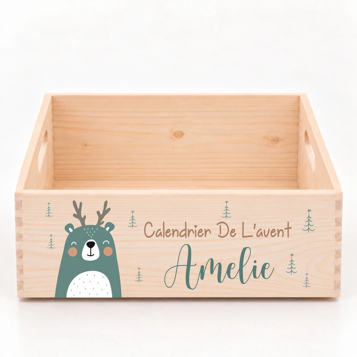 Calendrier de l'Avent personnalisé - Renne vert
