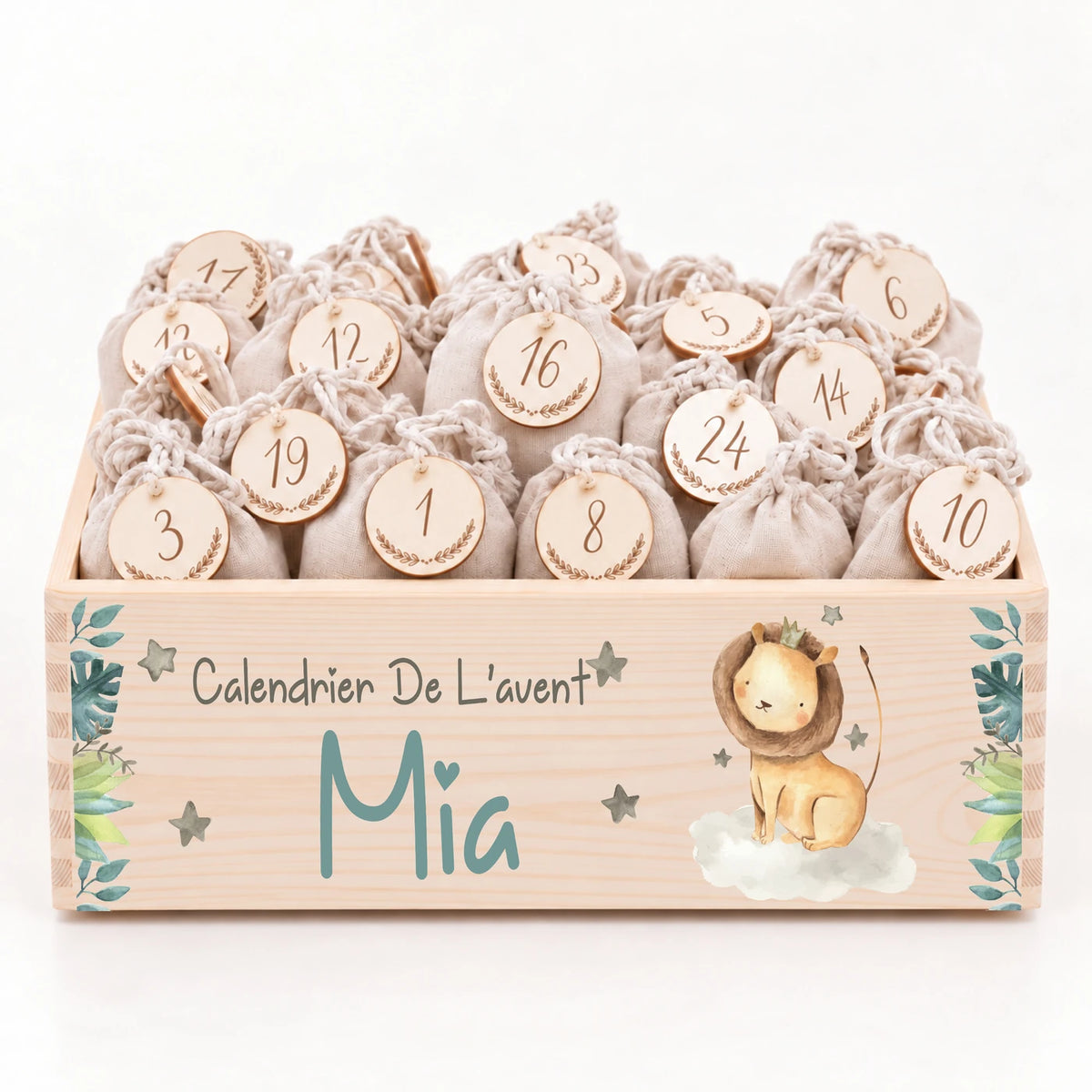 Calendrier de l'Avent personnalisé - Petit lion
