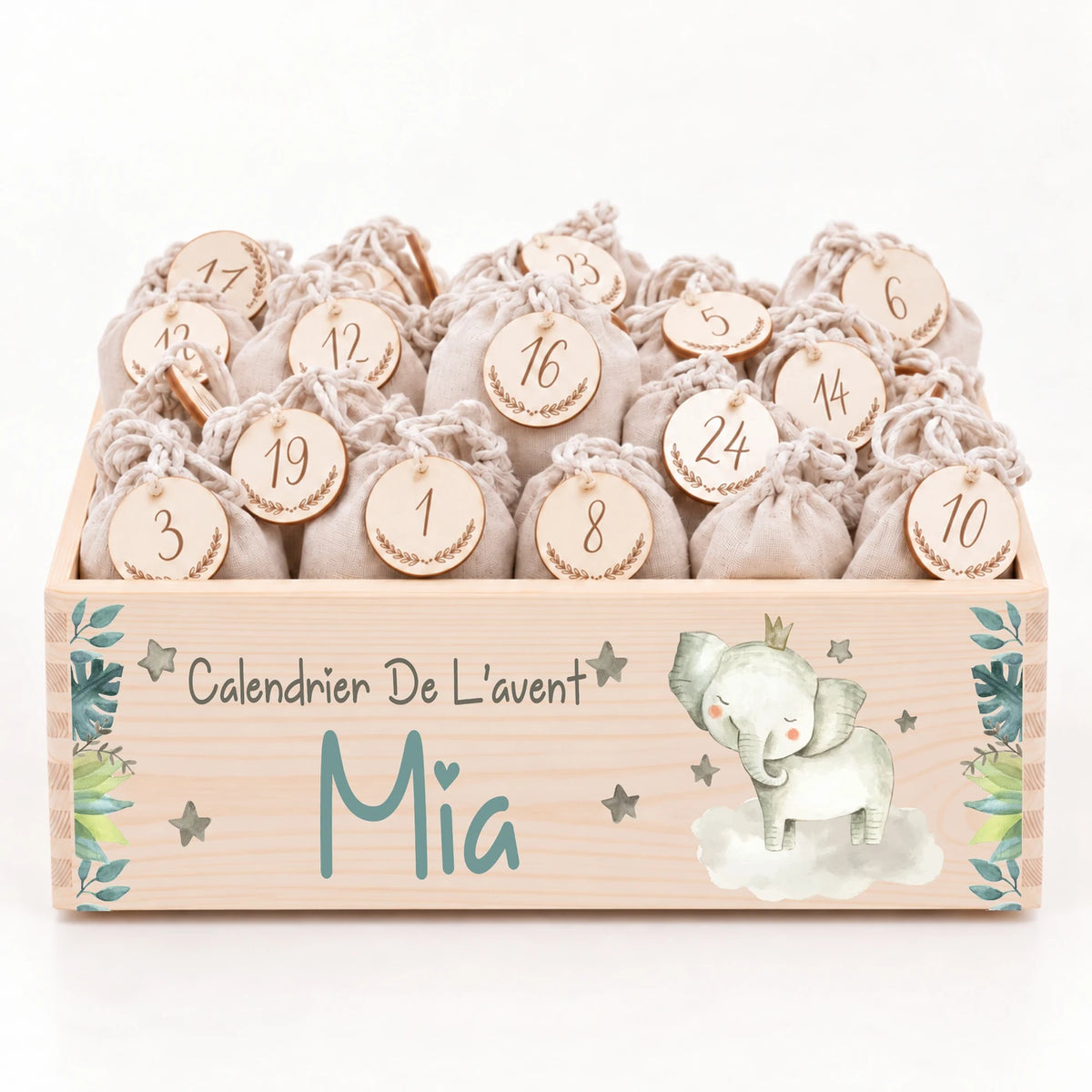 Calendrier de l'Avent personnalisé - Petit éléphant
