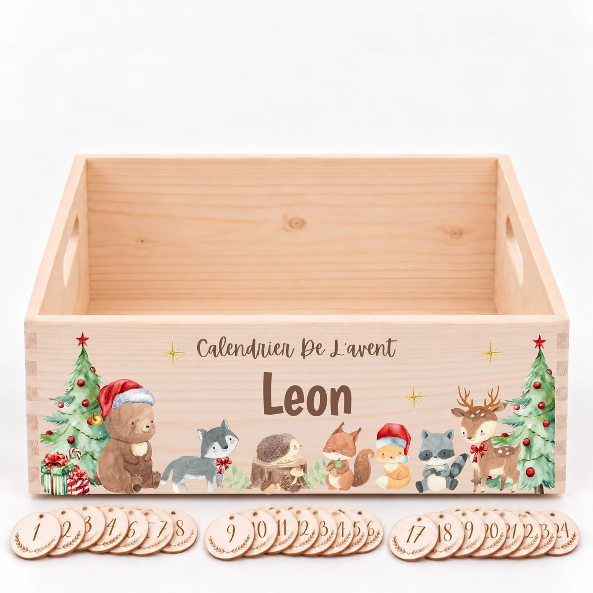 Calendrier de l'Avent personnalisé - Forêt de Noël