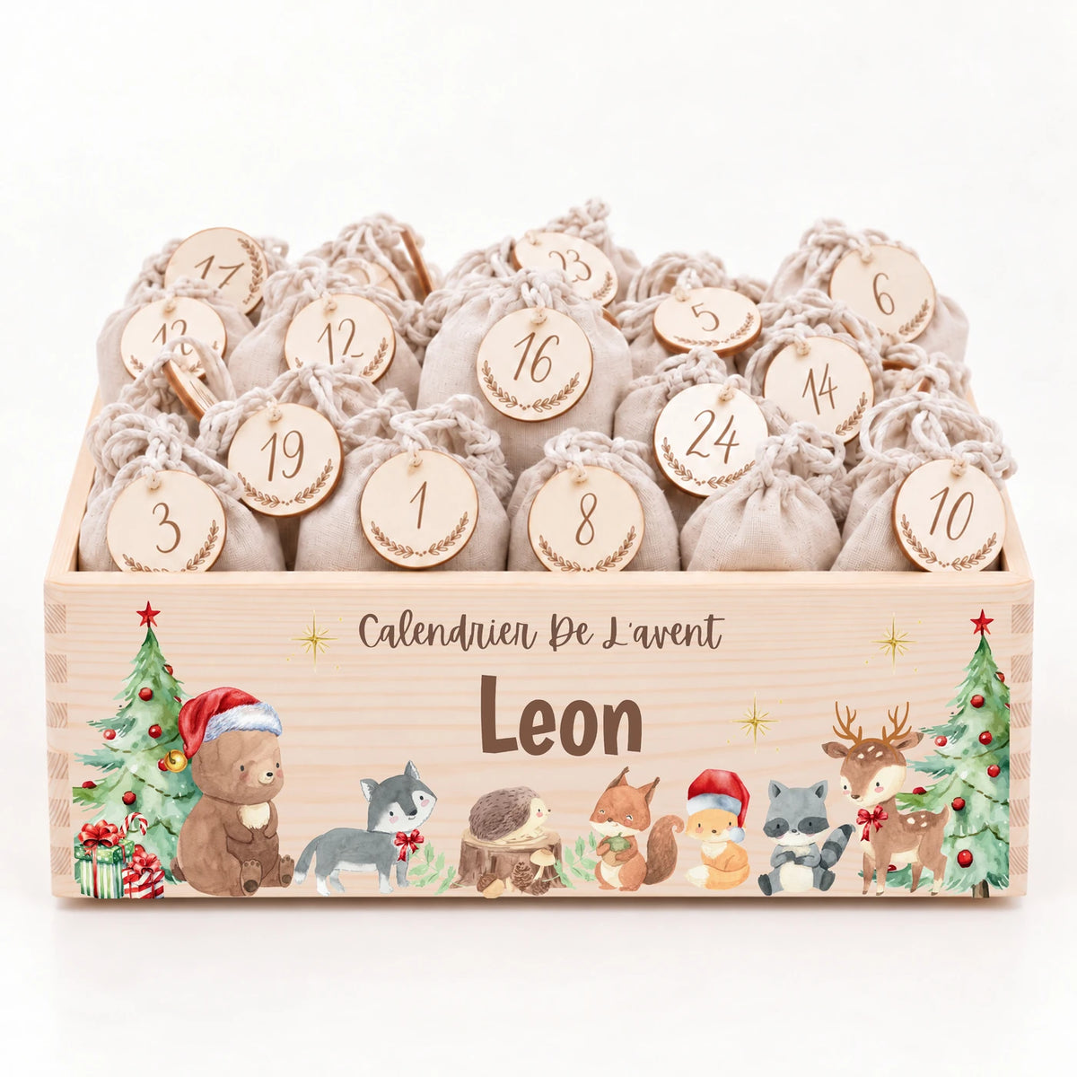 Calendrier de l'Avent personnalisé - Forêt de Noël