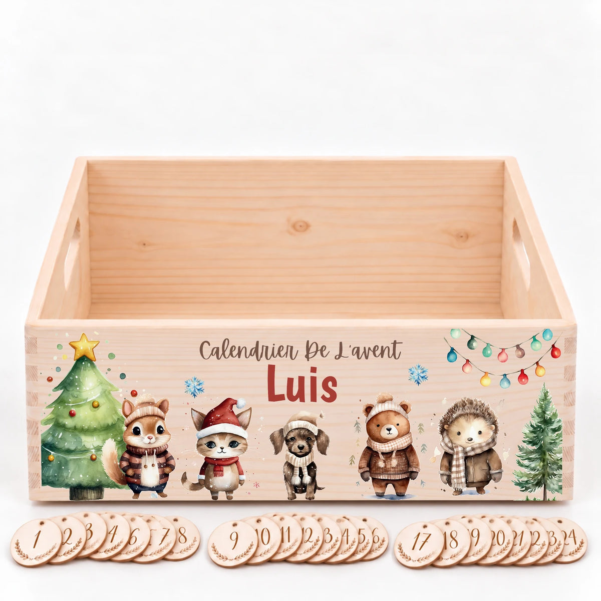 Calendrier de l'Avent personnalisé - Chien et chat
