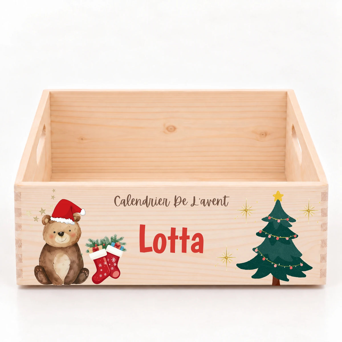Calendrier de l'Avent personnalisé - Ours et chaussettes