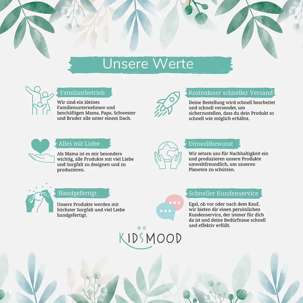 Personalisierter Turnbeutel mit Namen - Boho Bär Regenbogen