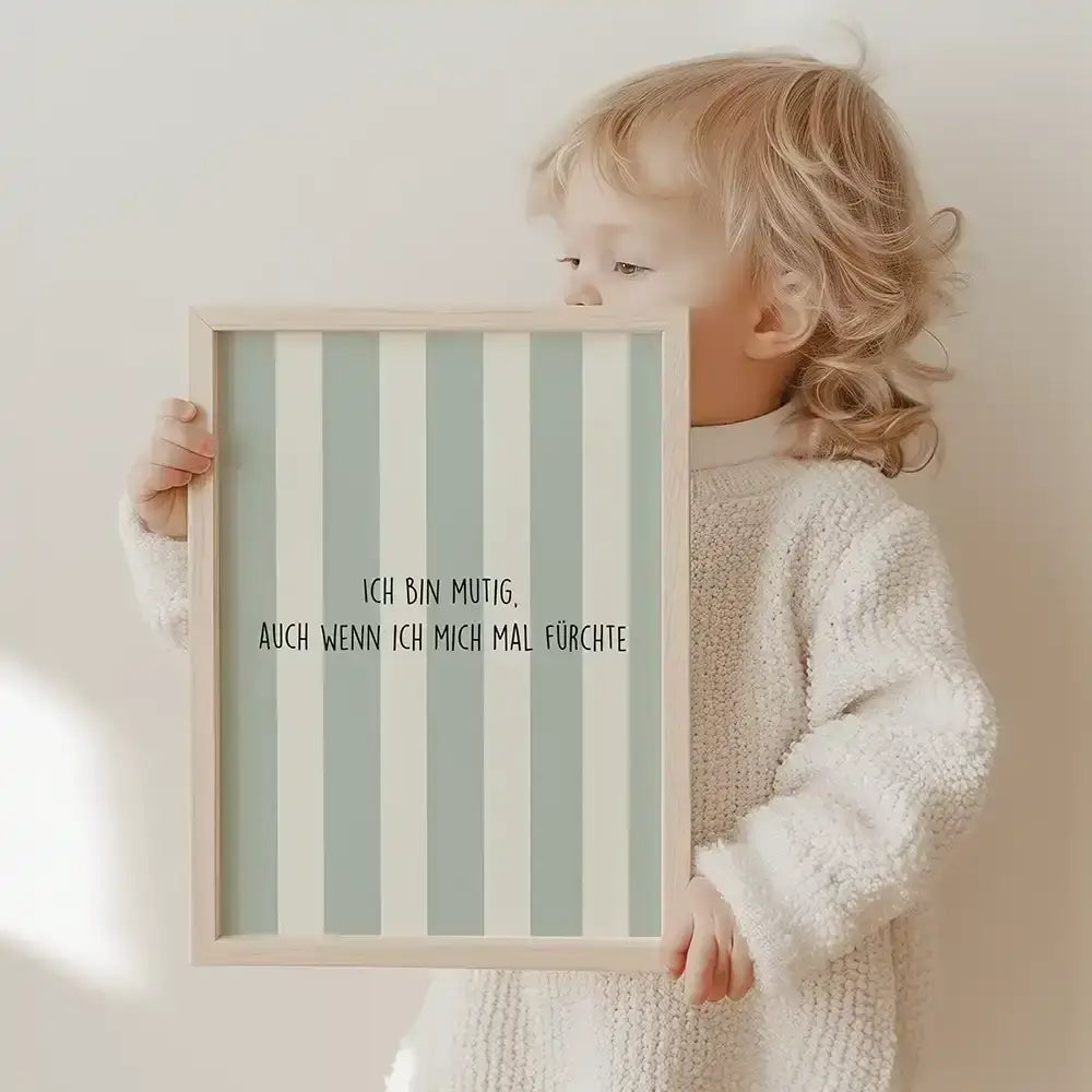 Poster 3er-Set - Biene, Krokodil & Mut Affirmation fürs Kinderzimmer