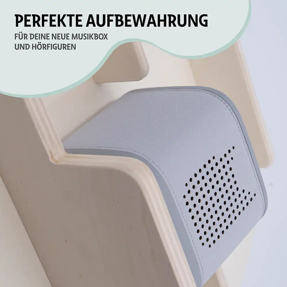 Tonie Regal aus Holz, Toniebox Regal personalisiert Einhorn