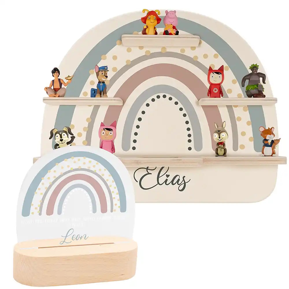 Kinderzimmer Bundle Regenbogen 5 Tonieregal + Nachtlicht