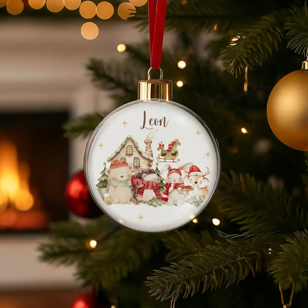 Weihnachtskugel personalisiert mit Namen - Winterzauber