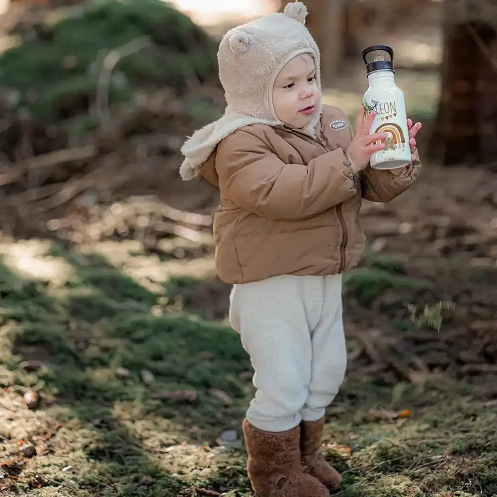 Trinkflasche Kinder Edelstahl - Boho Bär