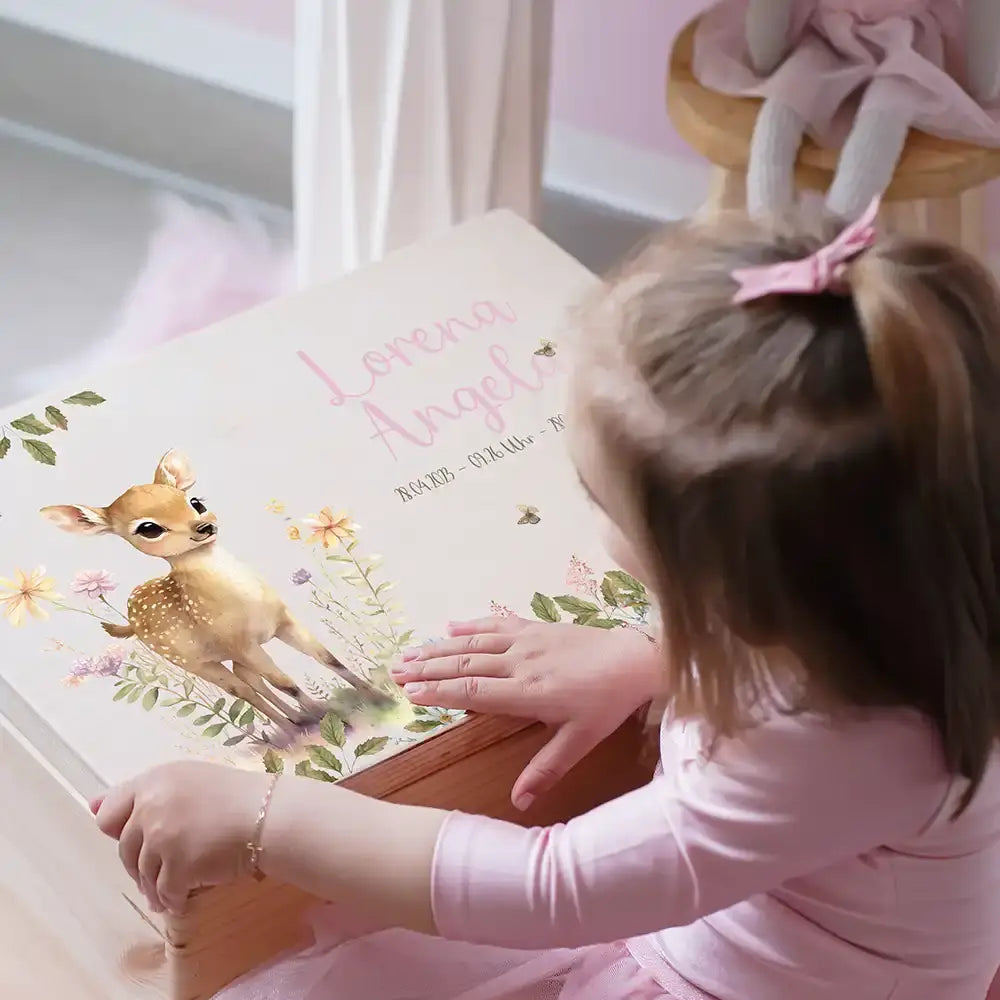 Erinnerungsbox Baby - Reh im Wald