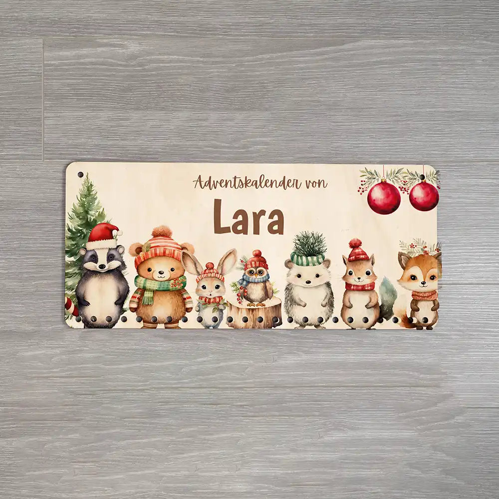 Personalisierbarer Adventskalender farbig - Weihnachtliche Stimmung