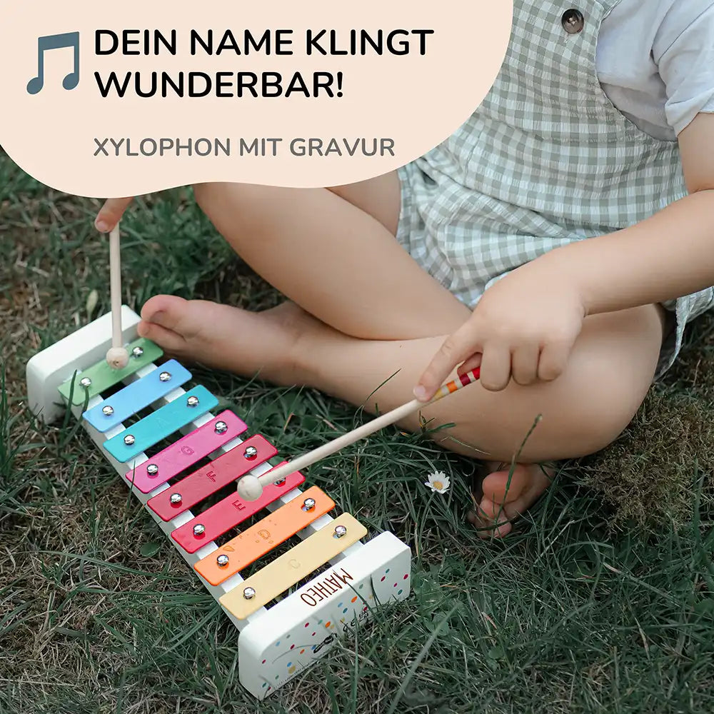 Xylophon Glockenspiel personalisiert mit Namen