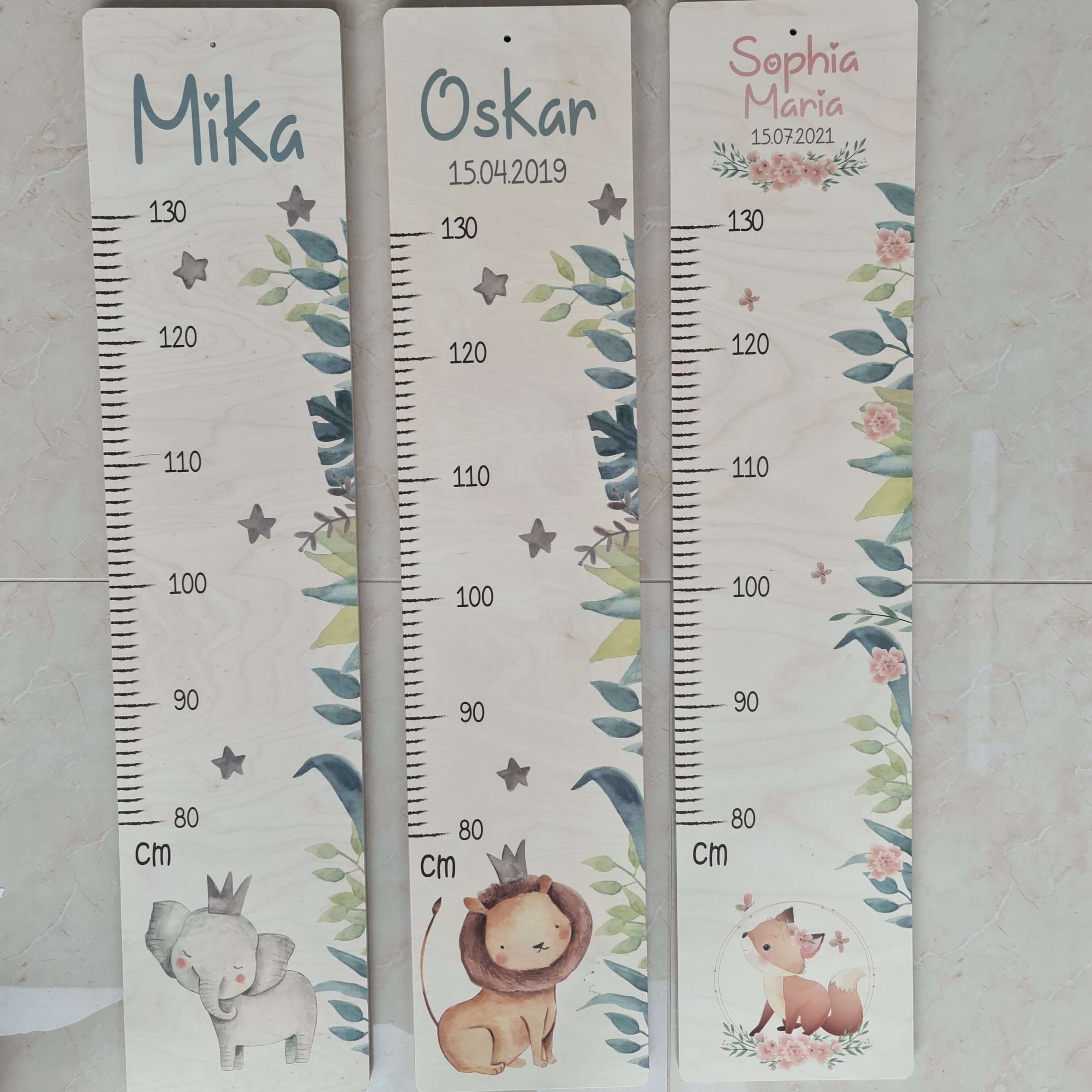 high-quality personalized lion height chart for kids