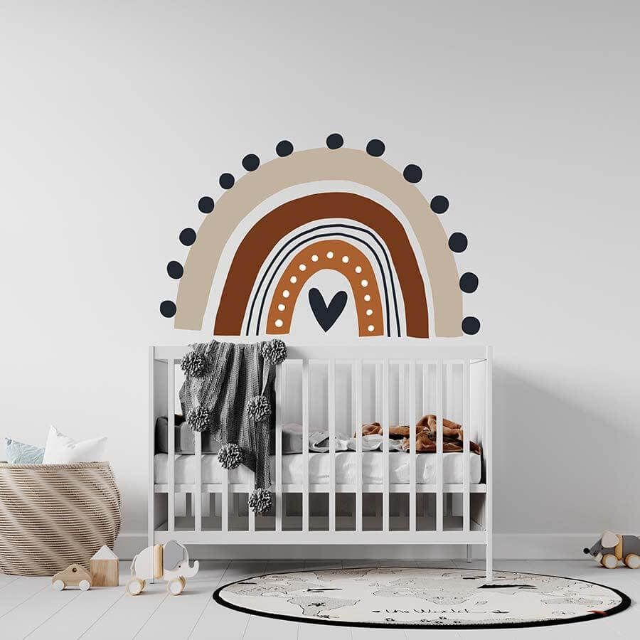 colorful rainbow dot wall stickers for kids' rooms