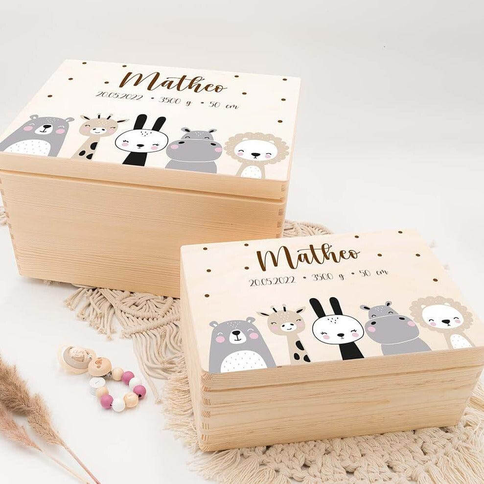 close-up of memory box with hase boho motif