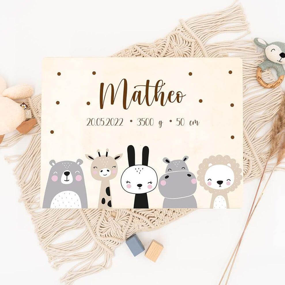 high-quality personalized memory box with boho rabbit