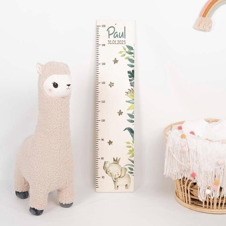 detailed view of personalized elephant height chart