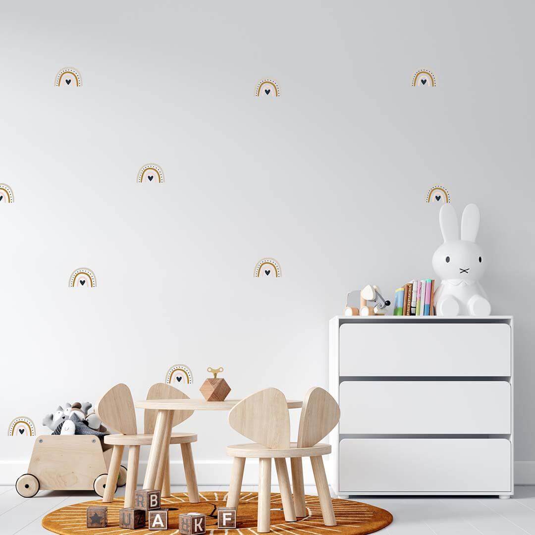 colorful rainbow dot wall stickers for kids' rooms